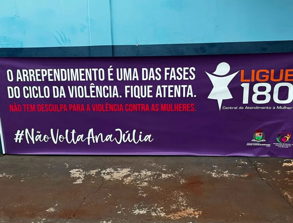 "Volta para mim, Ana Júlia": O mistério das faixas no centro de Assis Chateaubriand e um alerta sobre violência contra a mulher