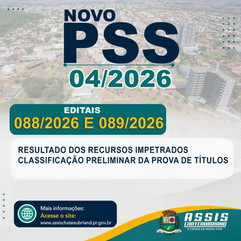 classificação preliminar PSS 04 2026 Assis Chateaubriand