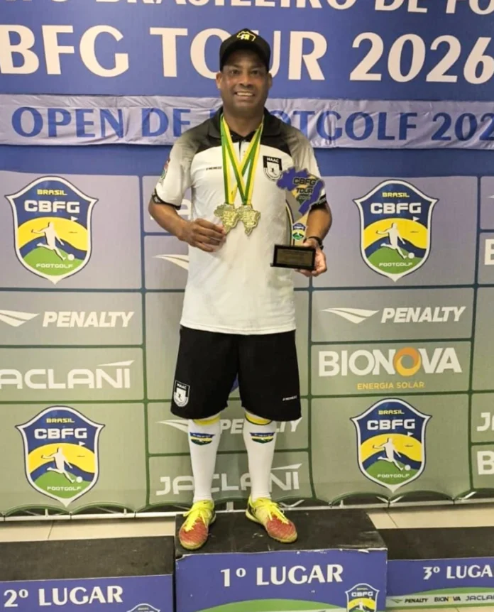 Fábio Sales, o “Araça”, é campeão brasileiro de Footgolf no Rio Open 2026